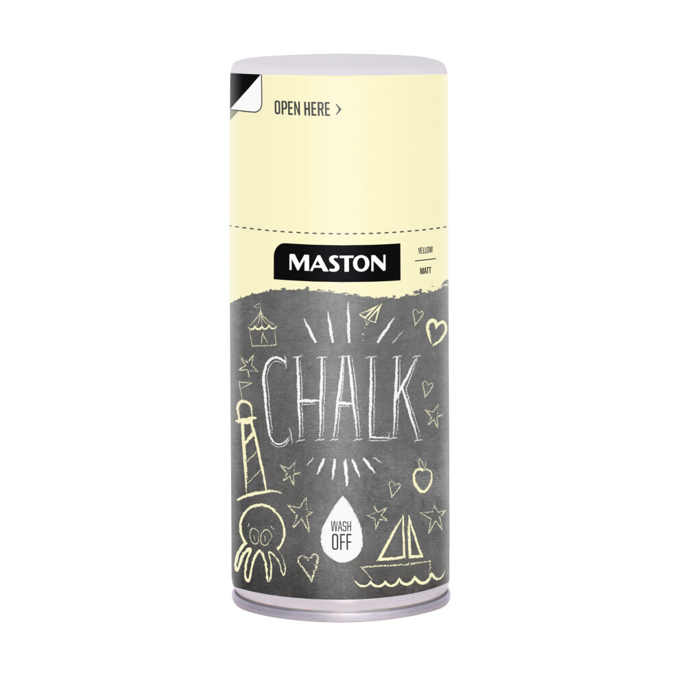 Maston Spray Paint Chalk Yellow Matt 150Ml - Image 4
