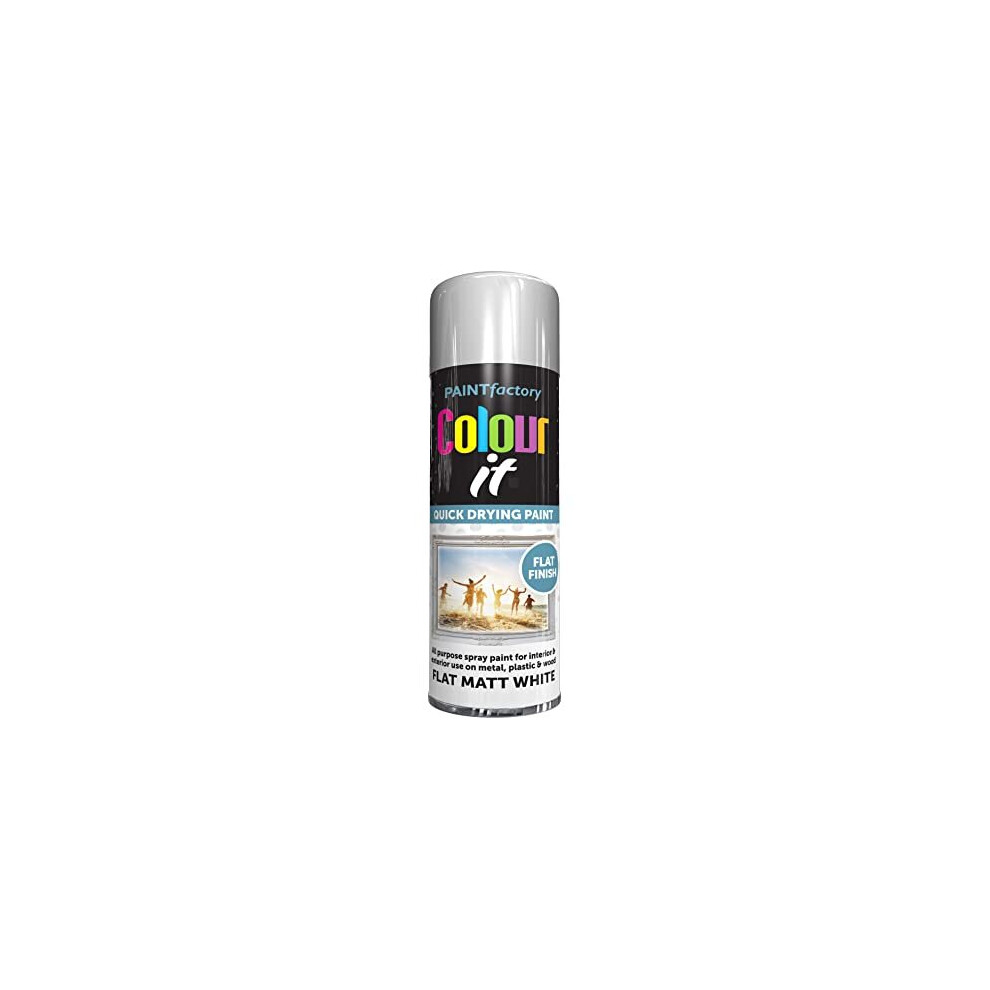 Colour It White Flat Matt Spray Paint 250ml