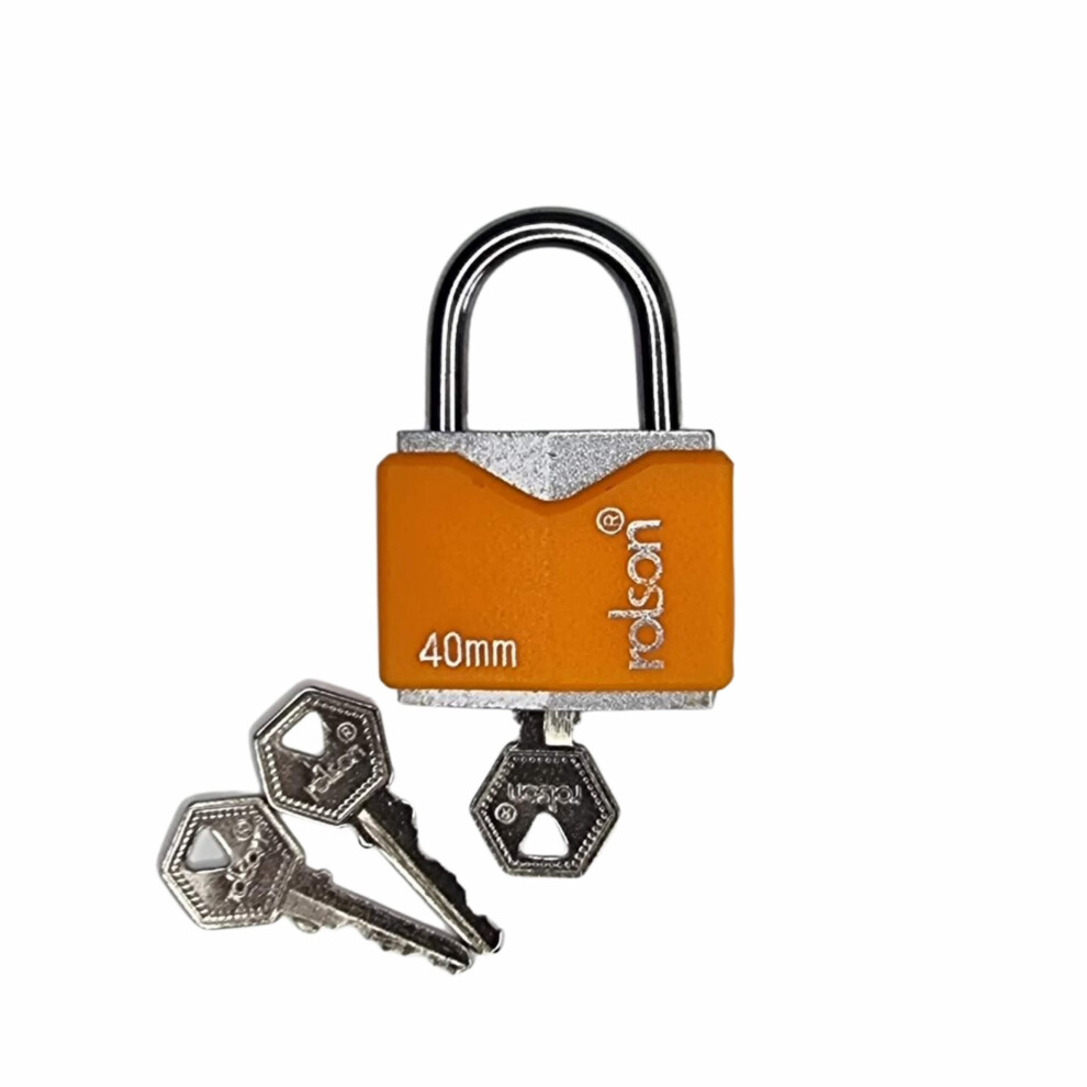 Rolson 40Mm Iron Padlock With 3 Keys And Protective Jacket 66544