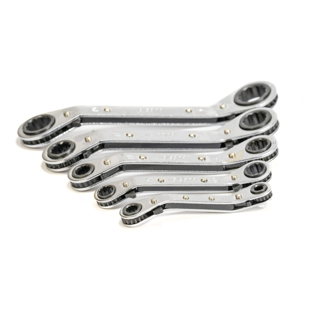 Rolson 5pc Offset Ratchet Ring Spanner Set 46911