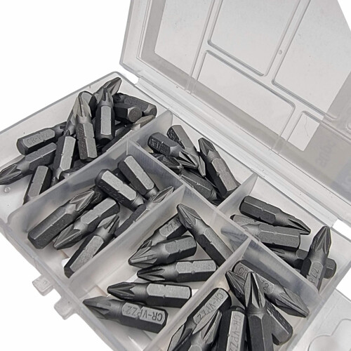 Rolson Rolson Multipack PZ2 Screwdriver 50 Bits: Chrome Vanadium for Strength 30311 1