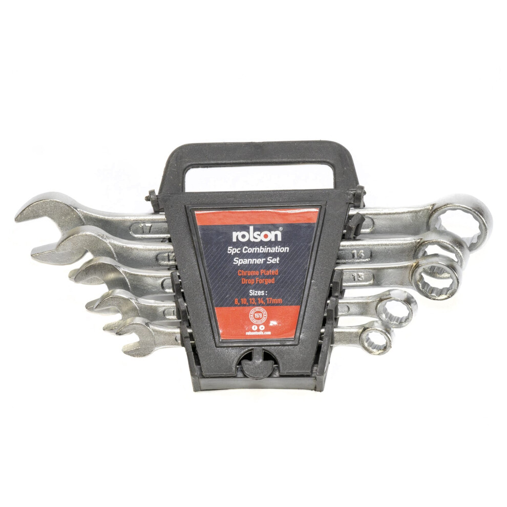 Rolson 5pc Combi Spanner Set D/F on Rack 46673