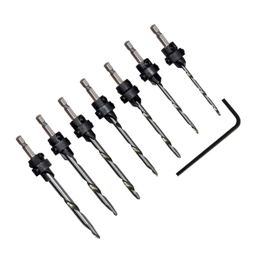 Rolson Rolson 7pc Hex Shank Countersink Drill Bit Set 48560