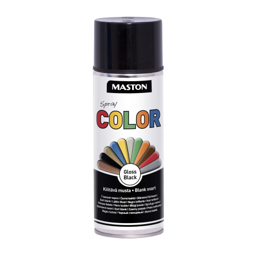 Maston Spray Paint Color Black Gloss 400ml