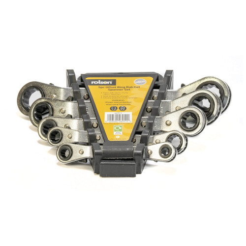 Rolson Rolson 5pc Offset Ratchet Ring Spanner Set 46911 1