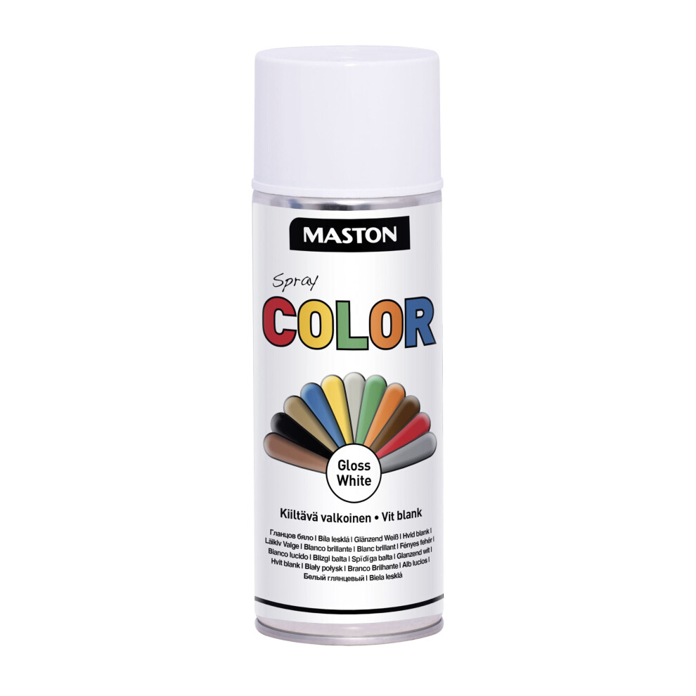 2x Maston Spray Paint Color White Gloss 400ml - Image 3