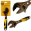 Rolson 250mm (10") Black Nickel Adjustable Wrench 19022: Rubber Grip Handle 2