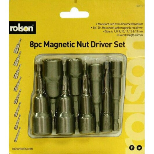 Rolson Rolson 8PC Magnetic Nut Driver Set 30412