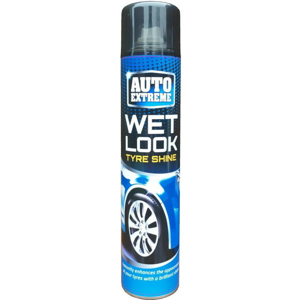 Auto Professional Wet Look Tyre Shine Restorer Spray Car Rubber 750Ml 5055319531313