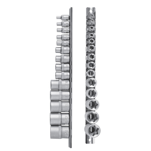 Rolson Rolson E Socket Set: 14 sizes with 3 different drive shaft widths 38640 2