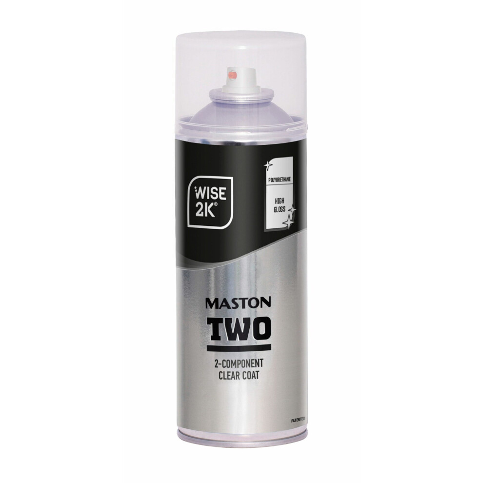 Maston Spray Paint 2K Pu Clear Coat High Gloss 400Ml