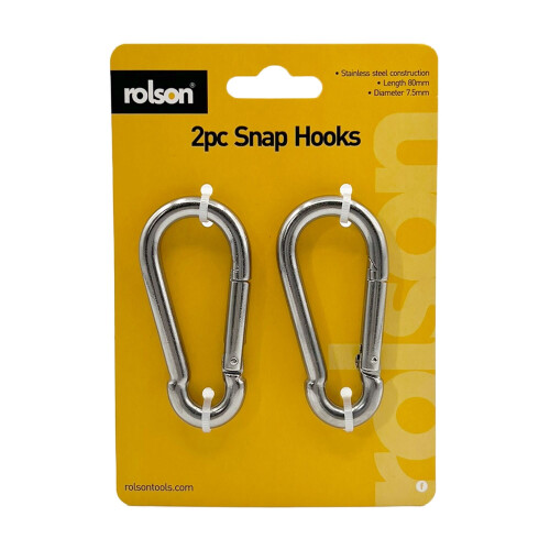Rolson Rolson Snap Hooks 80mm x 40mm (2 pieces) 60924 1
