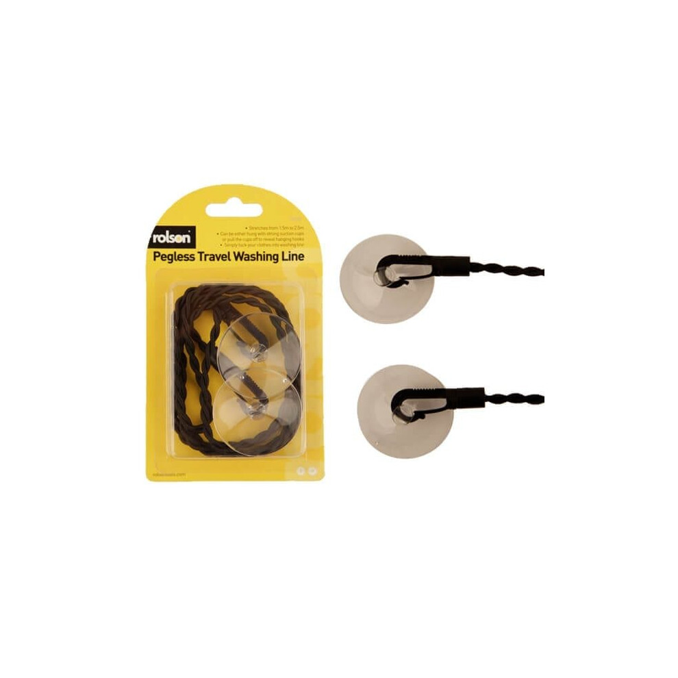 Rolson Travel Clothes Line 1.5m Long With Fittings 60126