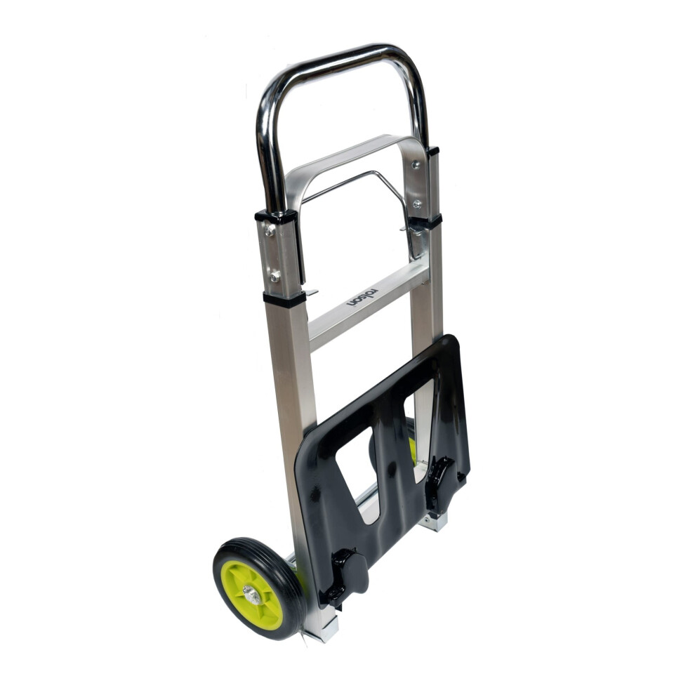 Rolson Aluminium Folding Trolley - High Capacity 90kg With Strong Aluminium Frame And Wide Steel Load Carrying Footplate 42519