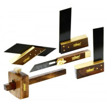 Rolson 5pc Mini Wood Working Set - For Marking Out Timber In A Handy Storage Bag 56900