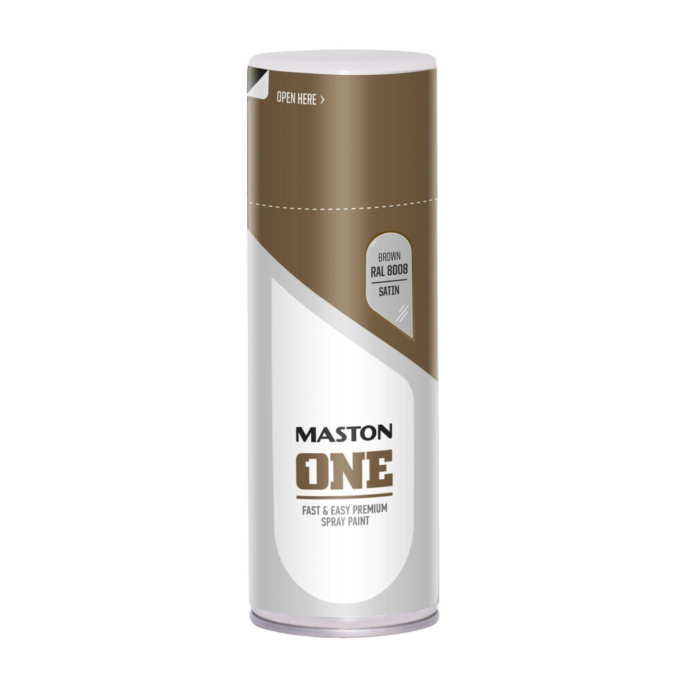 Maston Spray Paint ONE - Satin Brown RAL8008 400ml