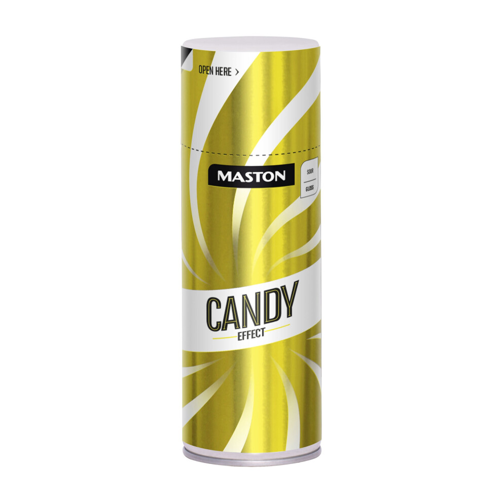Maston Spray Paint Candy Effect Gloss Sour Yellow 400ml - Image 3