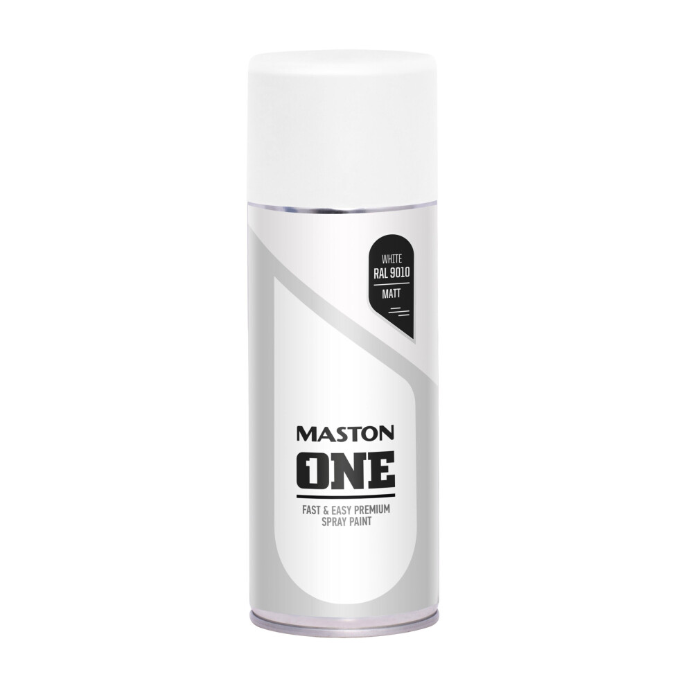 Maston Spray Paint One - Matt White Ral9010 400Ml 6412490034054