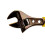 Rolson 200mm (8") Black Nickel Adjustable Wrench 19021: Rubber Grip Handle 1