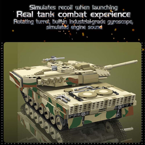 MOULD KING 20020 German Leopard 2 Tank Remote Control And Audio 800pcs 2