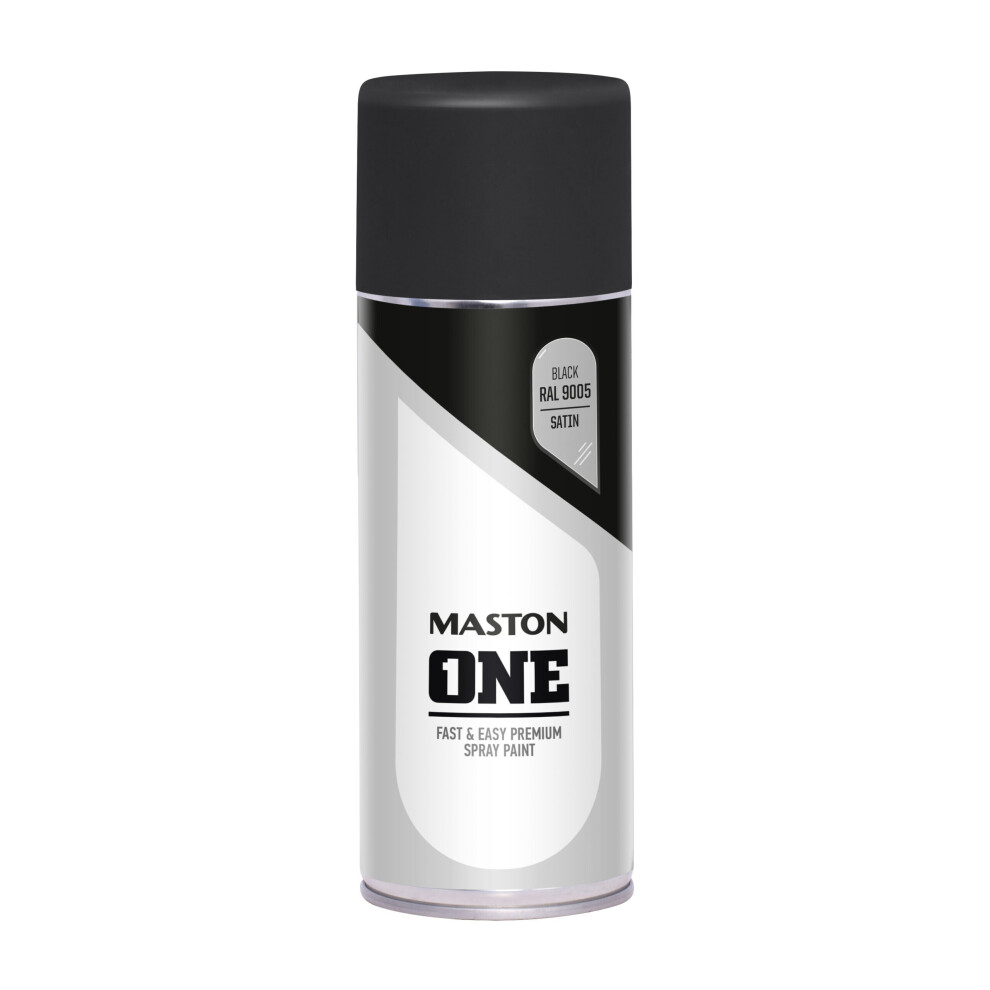 Maston Spray Paint One - Satin Black Ral9005 400Ml 6412490034016