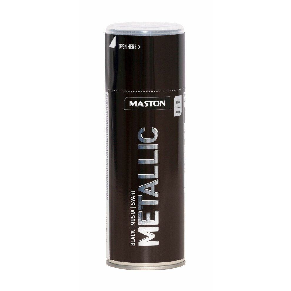 Maston Spray Paint Metallic Gloss Black 400ml