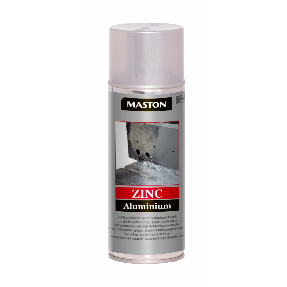 Maston Spray Aluminium Zinc Silver Grey 400ml - Image 3
