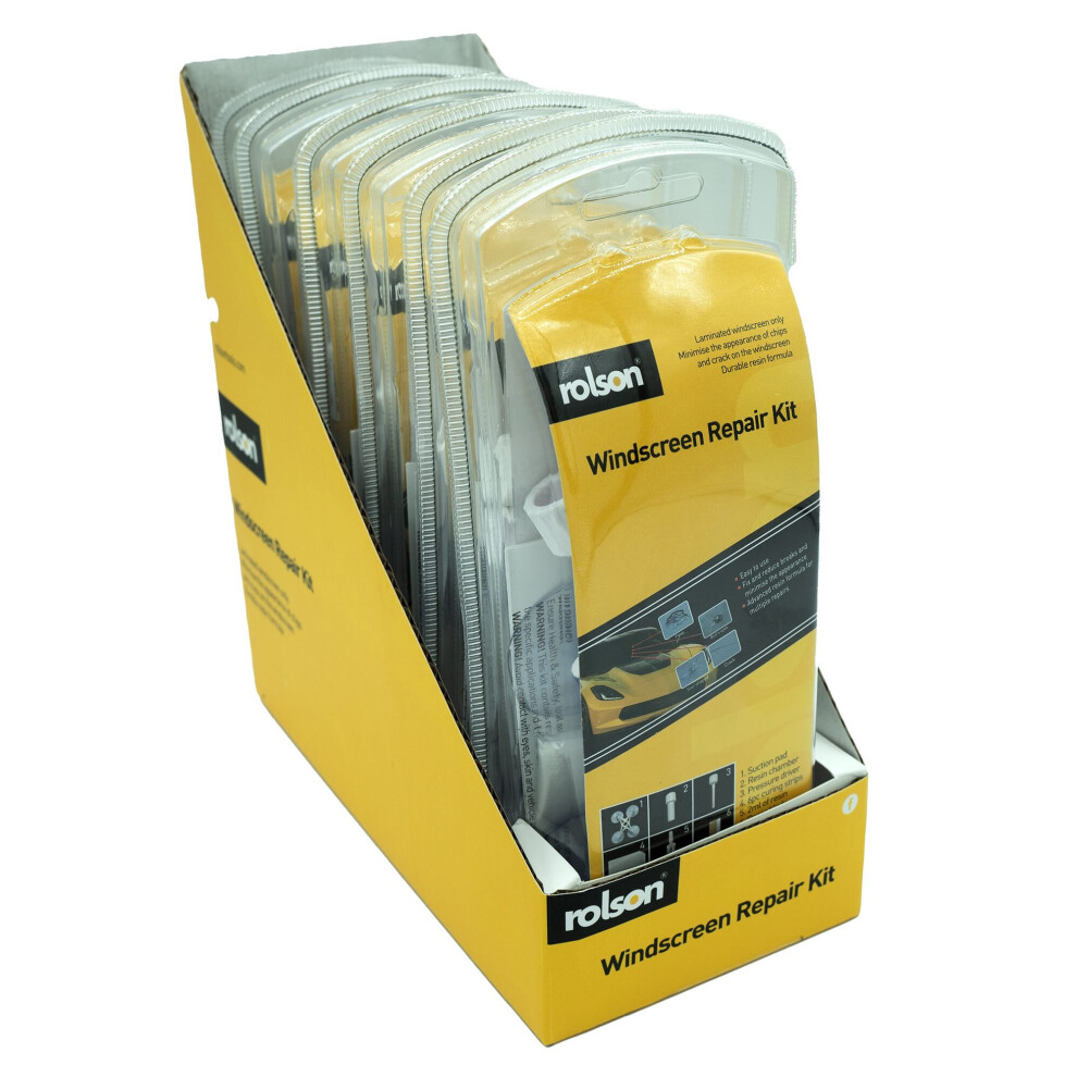 Rolson Windscreen Repair Kit - Fix Cracked Windscreens Quickly And Easily 42440