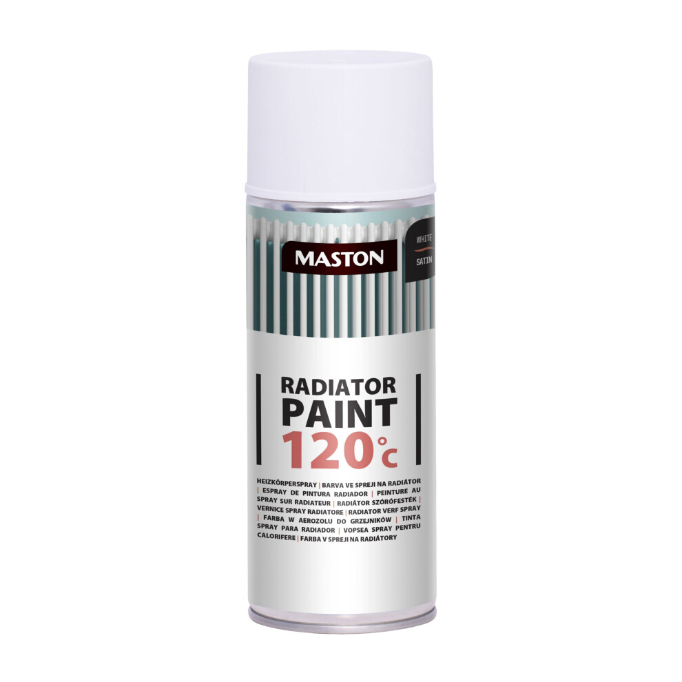 Maston Spray Paint Radiator White Satin 400ml