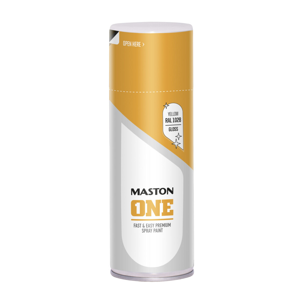 Maston Spray Paint One - Gloss Yellow Ral1028 400Ml 6412490035464