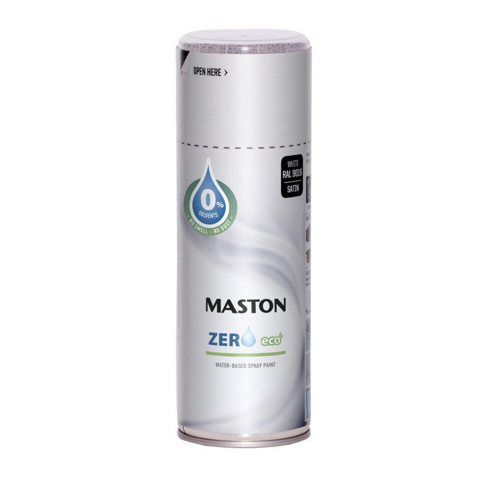 Maston White Spray Paint Zero Satin Ral9016 400Ml