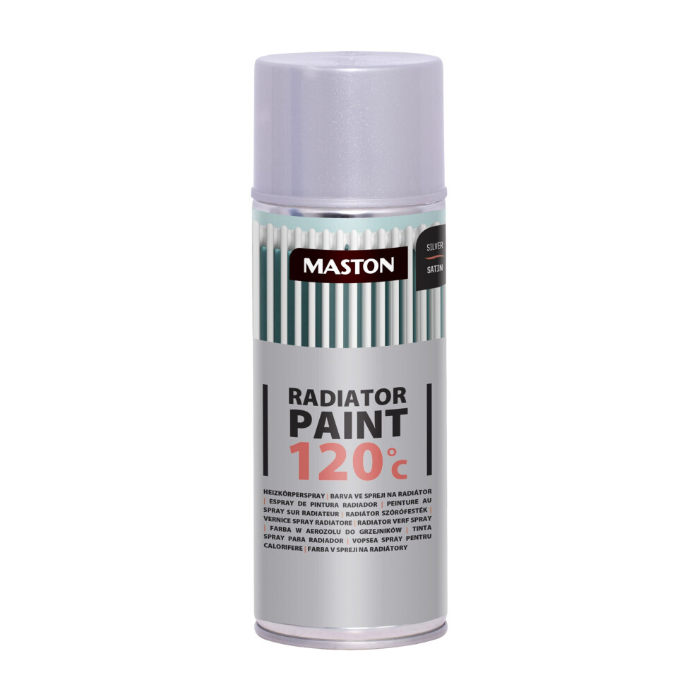Maston Spray Paint Radiator Silver Satin 400ml - Image 3