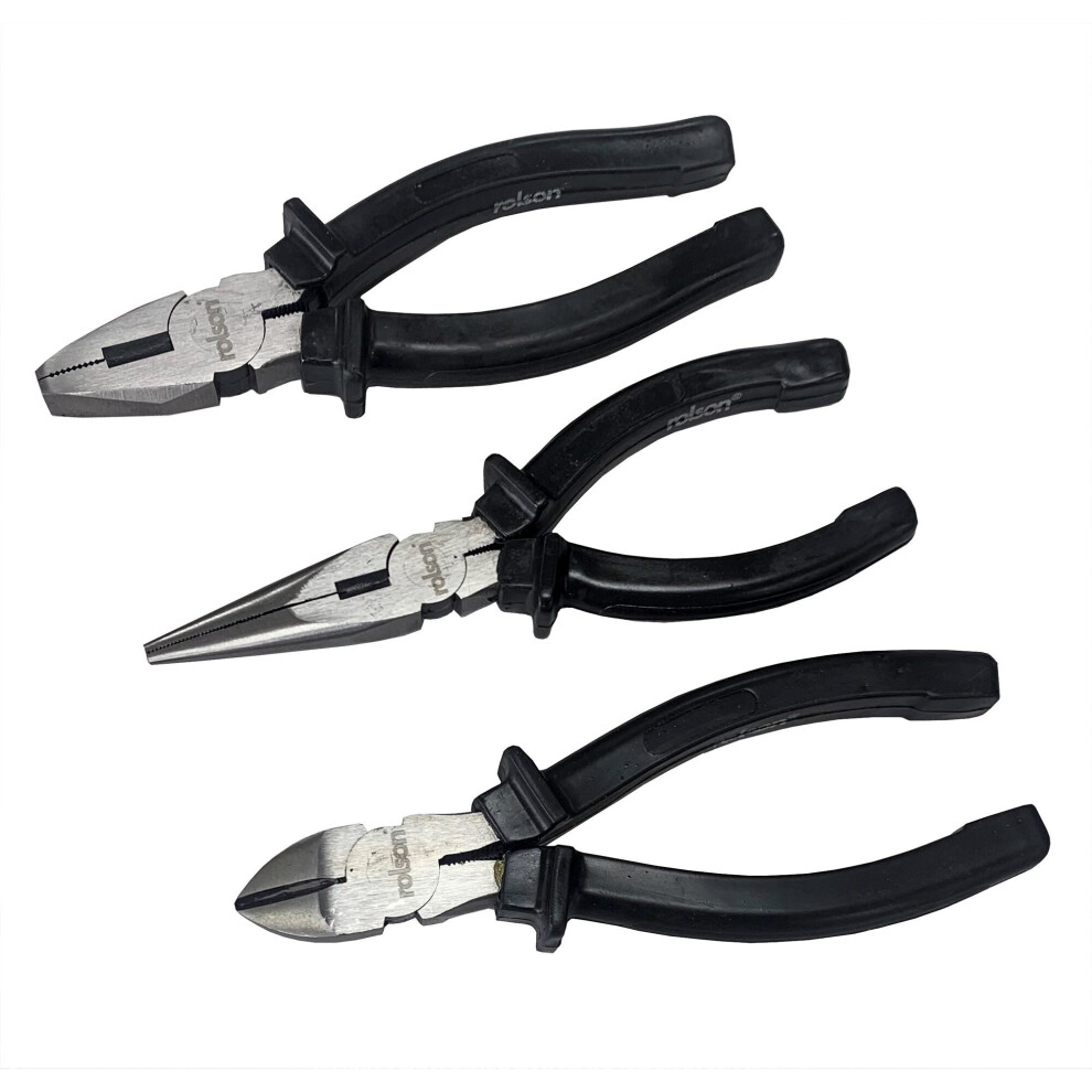 Rolson 3pc 150mm Pliers Set 20604