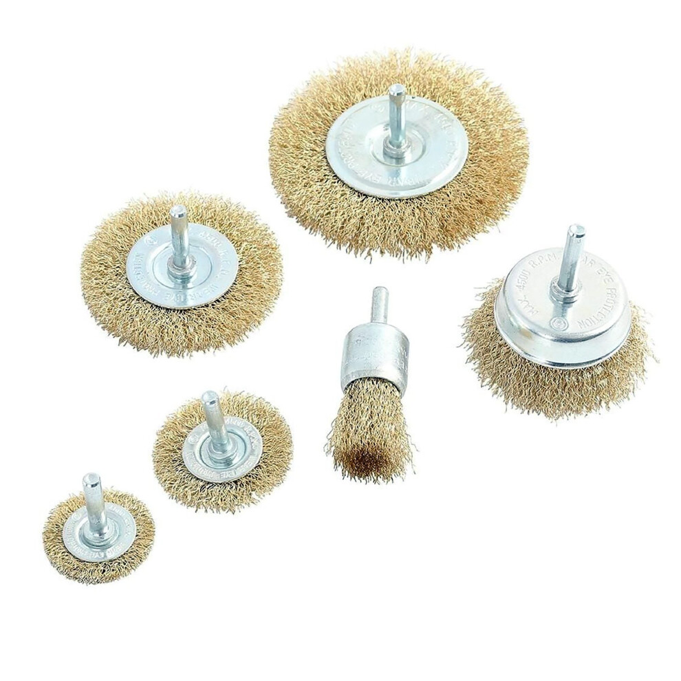 Rolson Wire Brush Set 6 Pieces: Great drill attachment for cleaning metal and other surfaces 24893