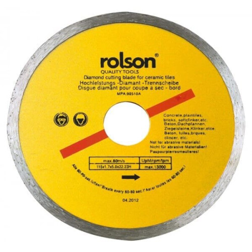 Rolson Rolson 115mm Ceramic Tile Blade Diamond Tipped 24864