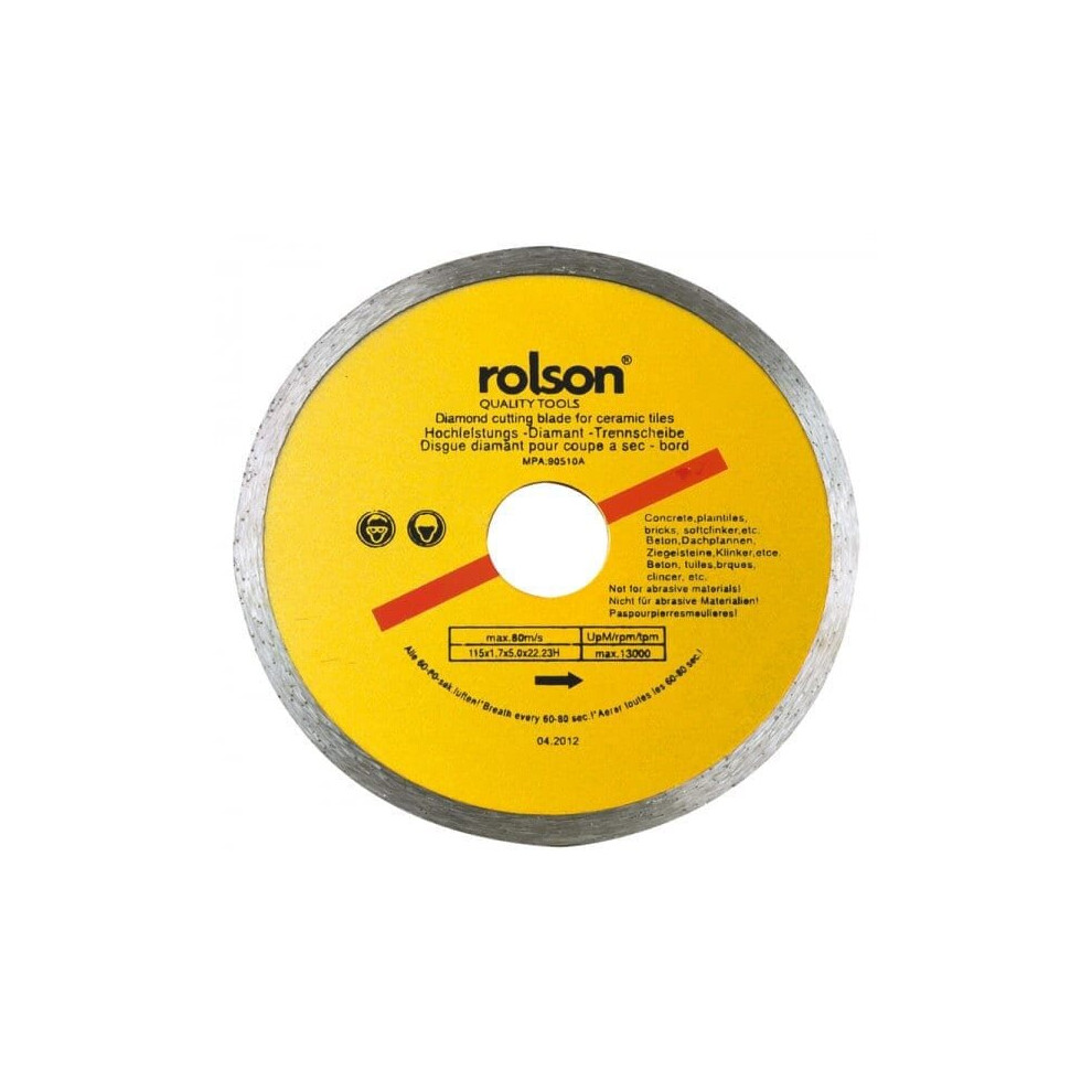 Rolson 115mm Ceramic Tile Blade Diamond Tipped 24864