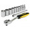 Rolson Rolson 1/4" Ratchet Handle & Sockets 12pcs Set Size 4-10mm 38651 1