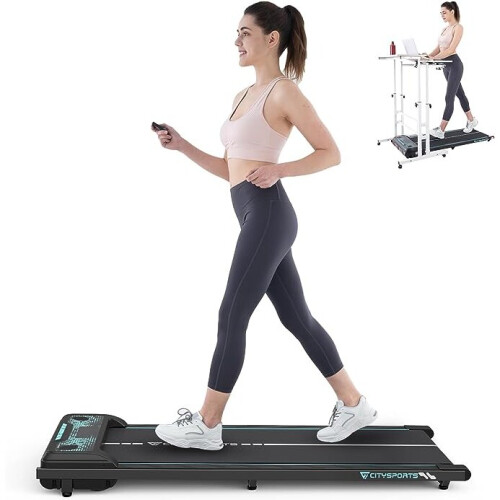 BLACK LORD MS2 Electric Under Desk Walking Pad Treadmill With Incline,3.4HP Fitness Equipment Black, Jogging And Running Exercise Cardio Trainer With Bluetooth Remote Control For Home Gym And Office