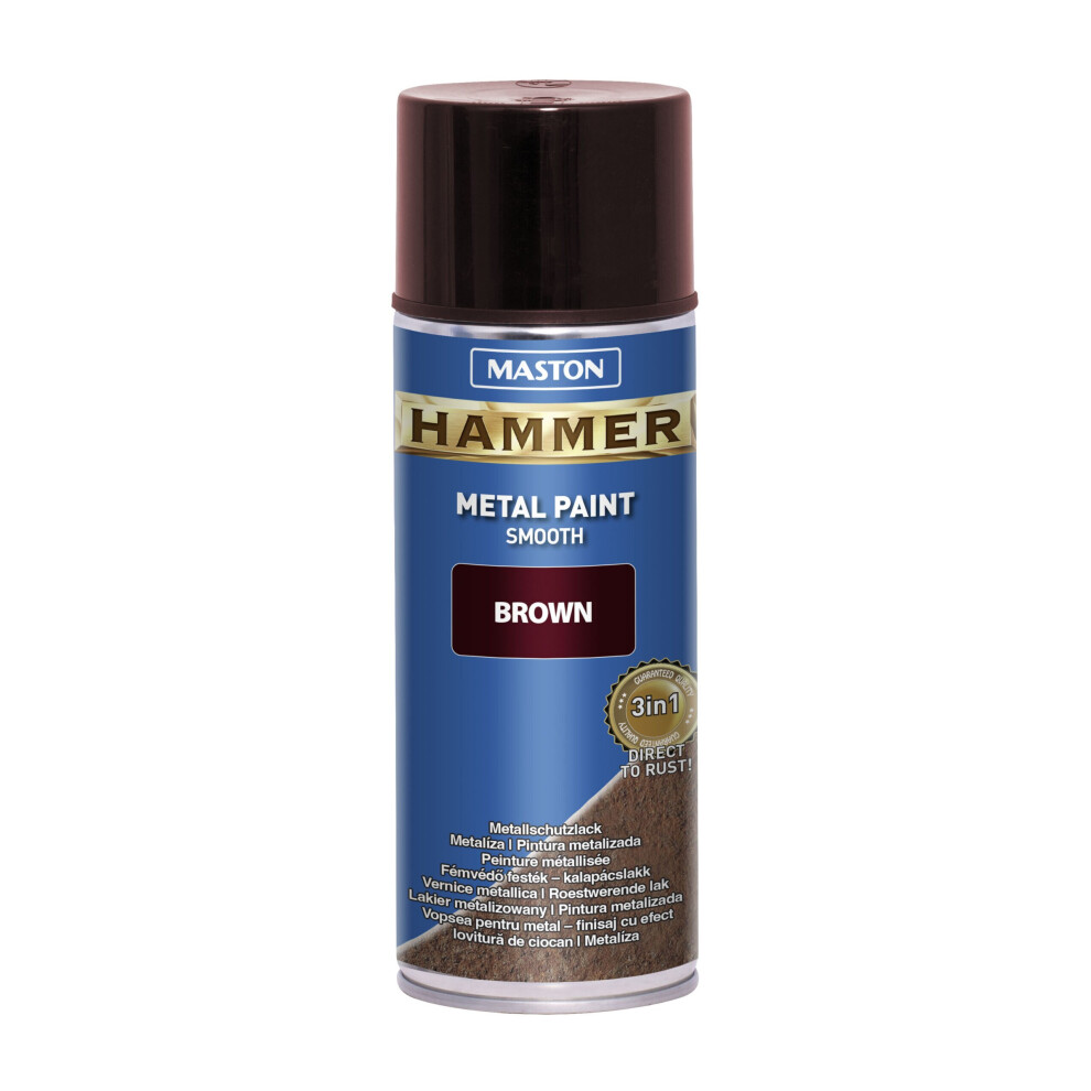 Maston Brown Spray Paint Hammer Smooth 400Ml