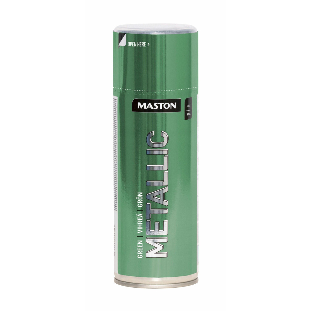 Maston Spray Paint Metallic Gloss 400Ml Green