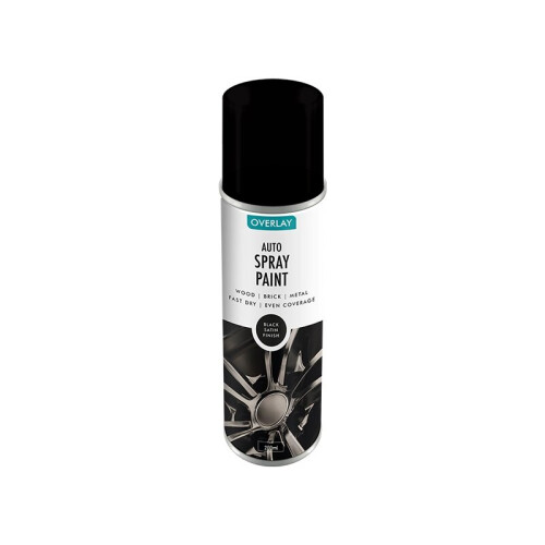 Overlay Auto Spray Paint Black Satin 250ml