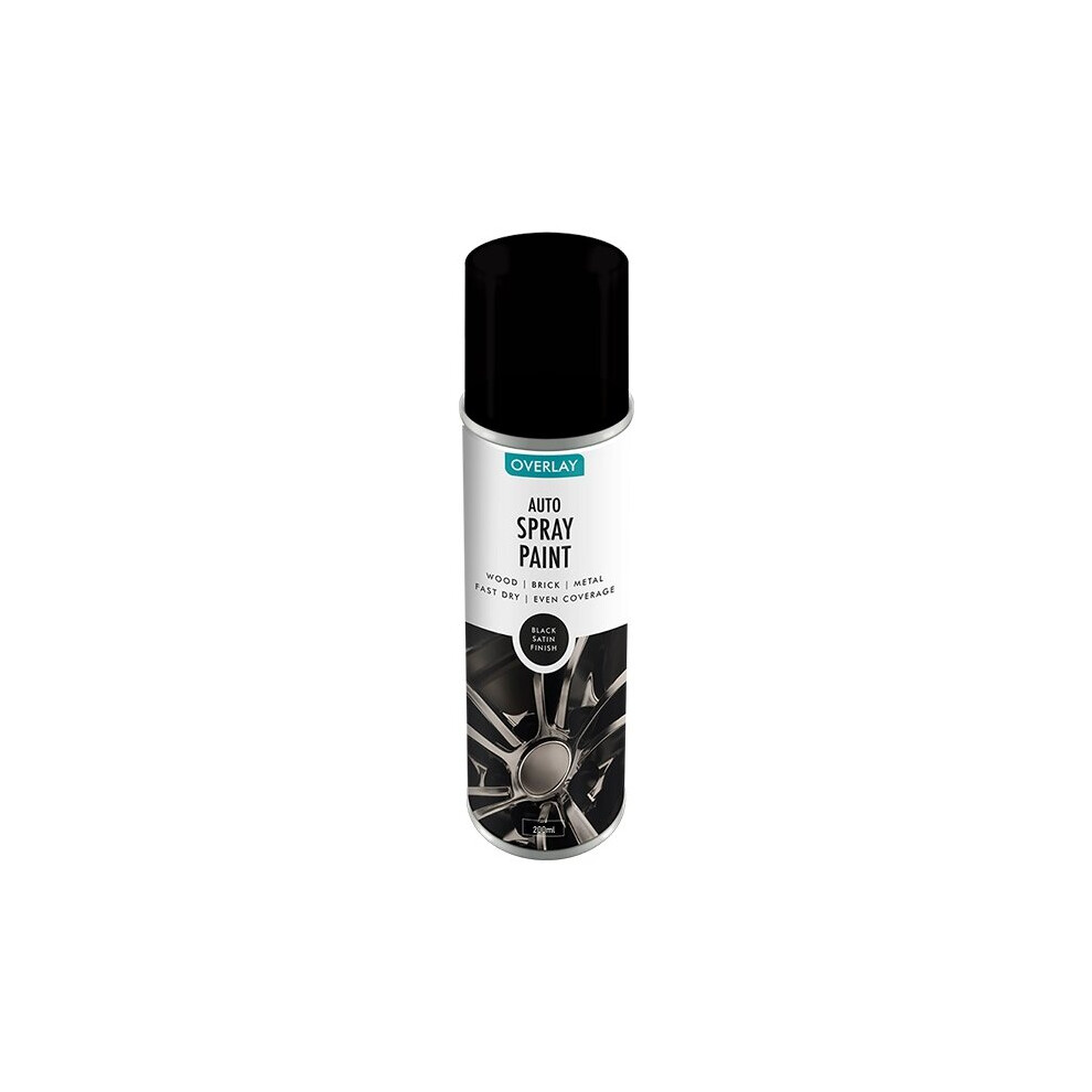 Overlay Auto Spray Paint Black Satin 250ml