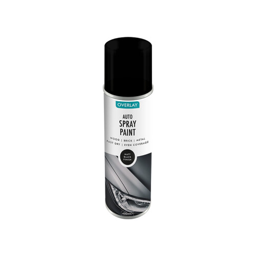 Overlay Auto Spray Paint Black Matt 400ml