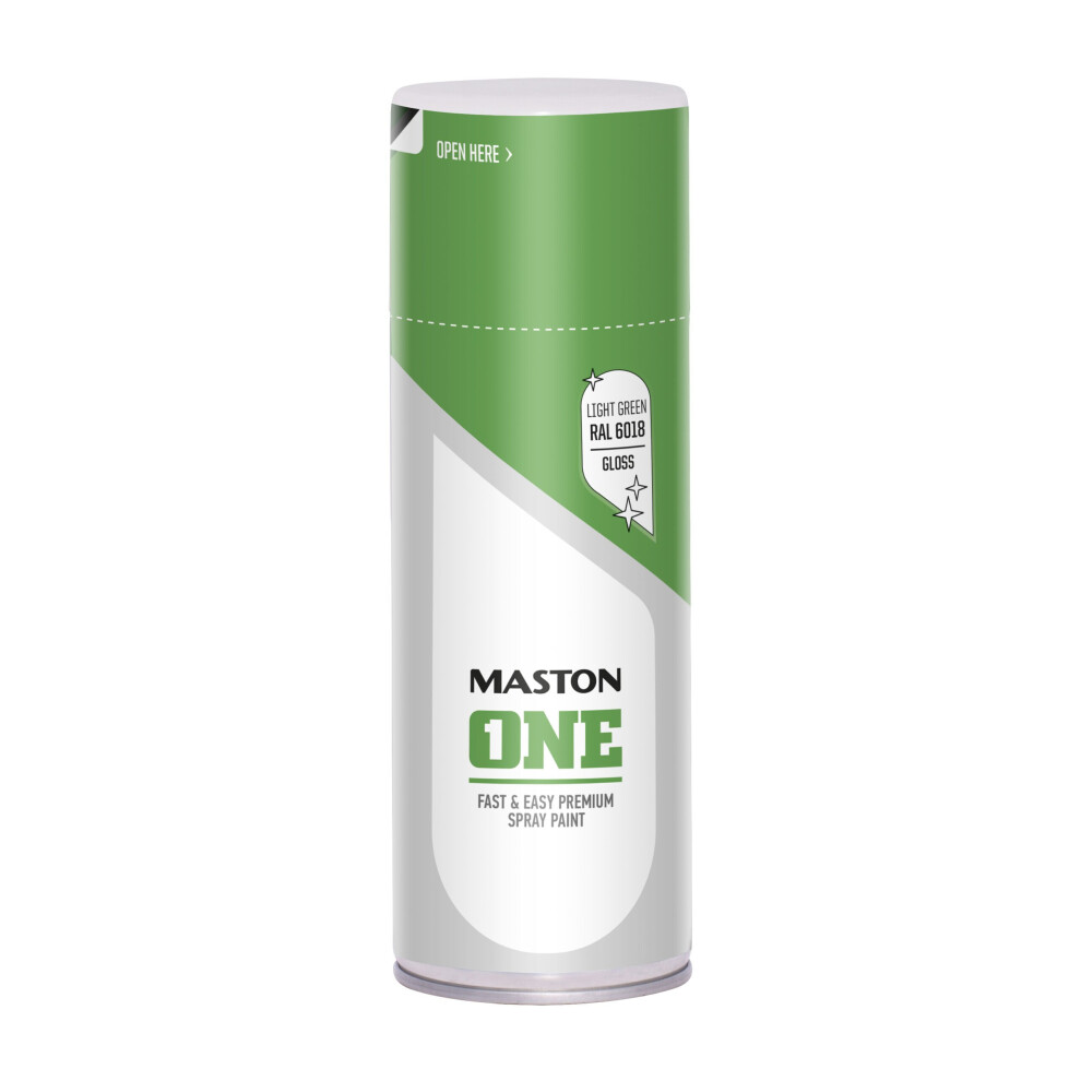 16x Maston ONE Gloss Light Green 400ml Spray Paint RAL 6018 Metal Wood Plastic - Image 25