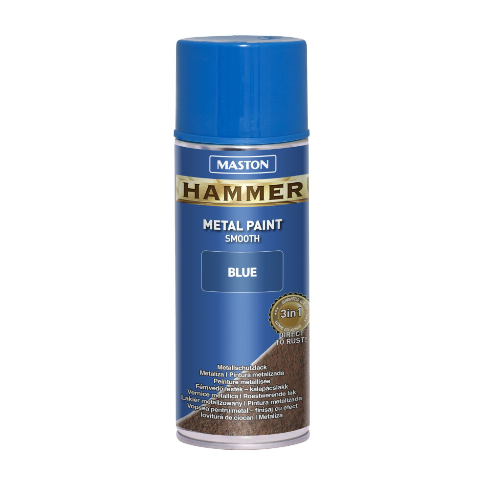 Maston Blue Spray Paint Hammer Smooth 400Ml