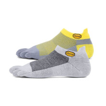 (M) Vibram Five Fingers Ankle Socks Breathable Low Cut Gym Trainer Liners Twin Pack
