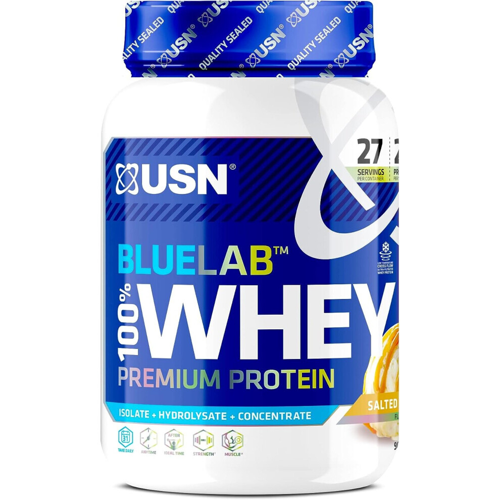Usn Blue (Salted Caramel) 908G Lab Whey Isolate Protein Powder Muscle Building Nutrition Shake