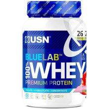 (Strawberry) 908g USN Blue Lab Whey Isolate Protein Powder Muscle Building Nutrition Shake