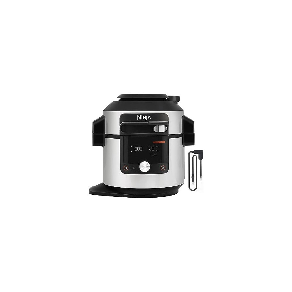 Ninja Foodi MAX 15-in-1 SmartLid Multi-Cooker 7.5L [OL750UK] Smart Cook System, Digital Cooking Probe, Electric Pressure Cooker, Air Fryer