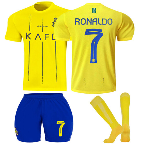 (24(130-140CM)) 2023/24 Al Nassr Riyadh Victory Home Jersey #7 Ronaldo ...